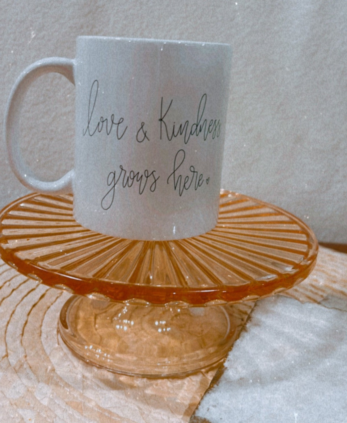 Love & Kindness Grows Here - White glossy mug